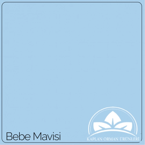 Bebe Mavisi Çift Yüz 3 mm Boyalı MDF 170 × 210 cm